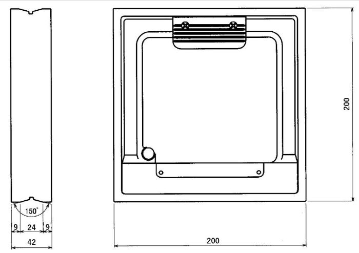 TRUSCO 角型精密水準器 A級 寸法150X150 感度0.02 TSL-A1502